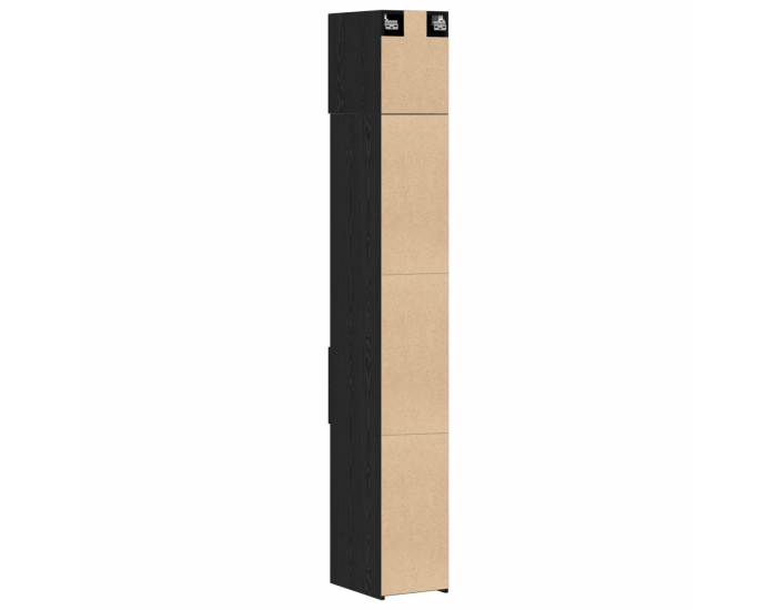 Sonata H Slim Storage Cabinet Черен дъб 30x42.5x225 см Обработена дървесина
