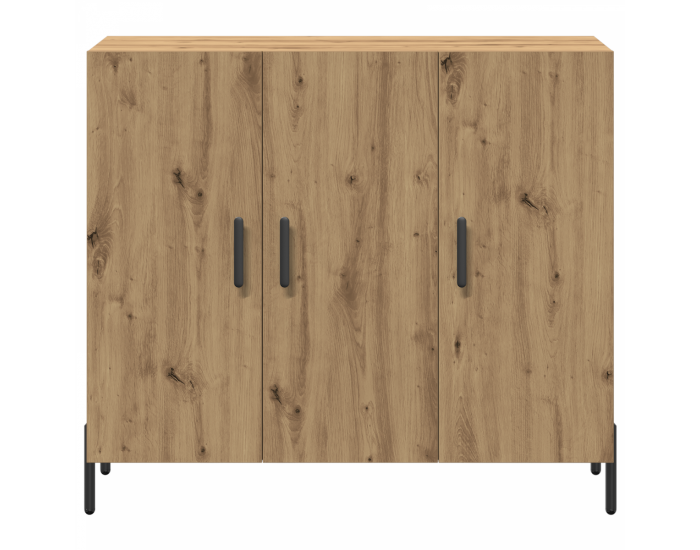Страничен шкаф Sonata H от дъб, 90x34x80 см, от инженерна дървесина