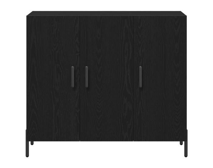 Sonata H Черно дъбово шкафче 90x34x80 см, направено от инженерна дървесина