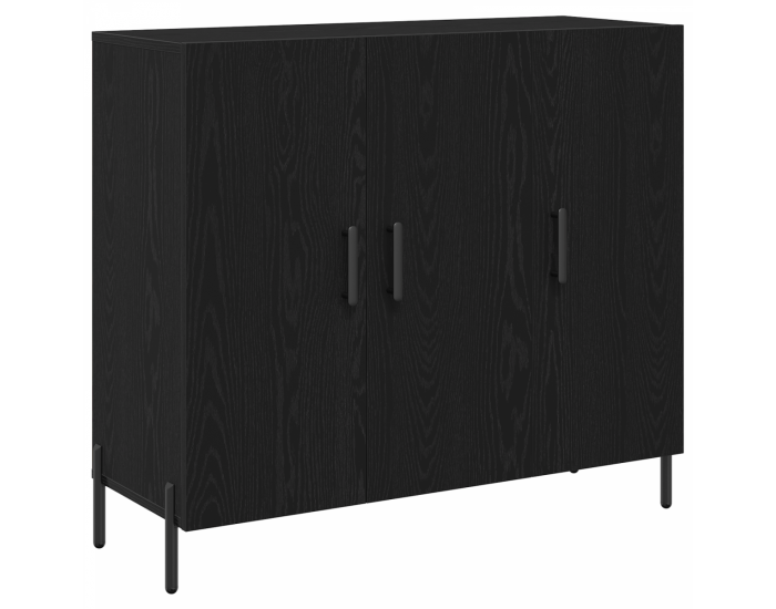 Sonata H Черно дъбово шкафче 90x34x80 см, направено от инженерна дървесина