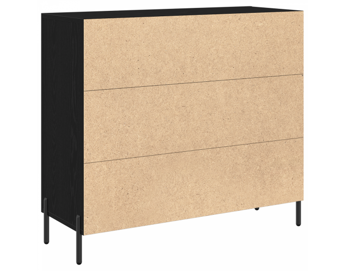 Sonata H Черно дъбово шкафче 90x34x80 см, направено от инженерна дървесина