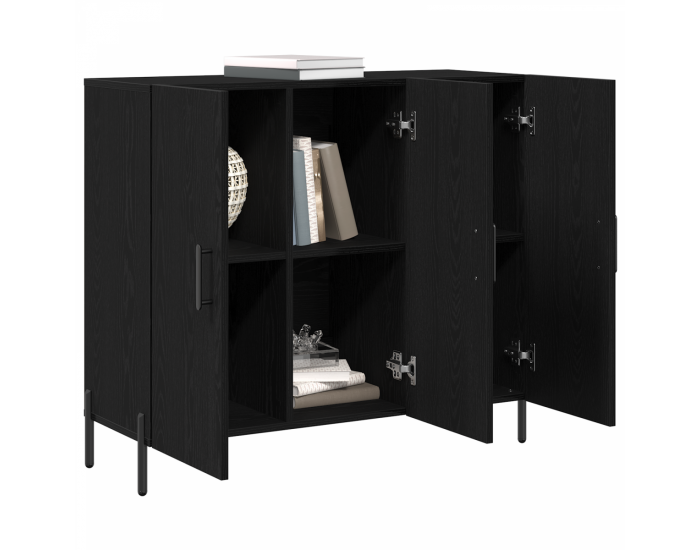 Sonata H Черно дъбово шкафче 90x34x80 см, направено от инженерна дървесина
