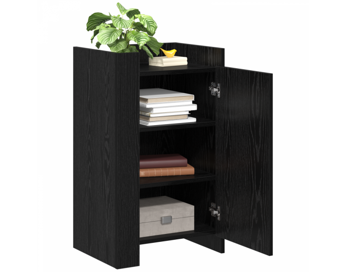 Sonata H Сайдборд Черен дъб 45x35x75 см Инженерна дървесина