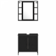 Шкаф за баня Sonata H Черен дъб 60x30x60 см Инженерна дървесина