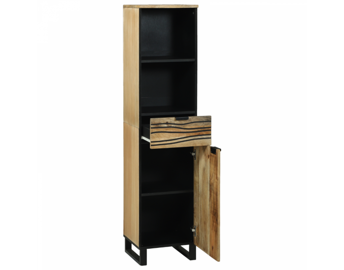 Sonata H шкаф за баня 38x33.5x160 см от масивно дърво манго