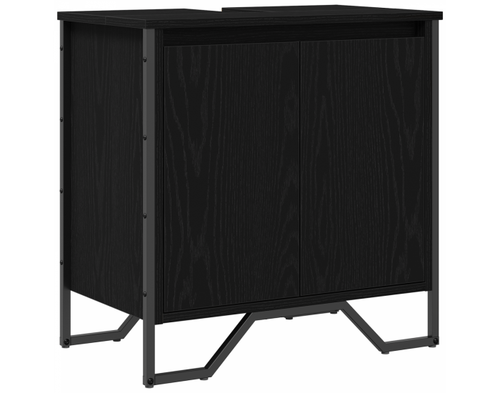 Sonata H Шкаф за мивка в баня Черен дъб 60x35x60 см Инжекционно дърво
