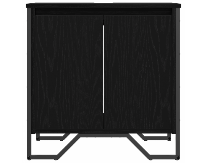 Sonata H Шкаф за мивка в баня Черен дъб 60x35x60 см Инжекционно дърво
