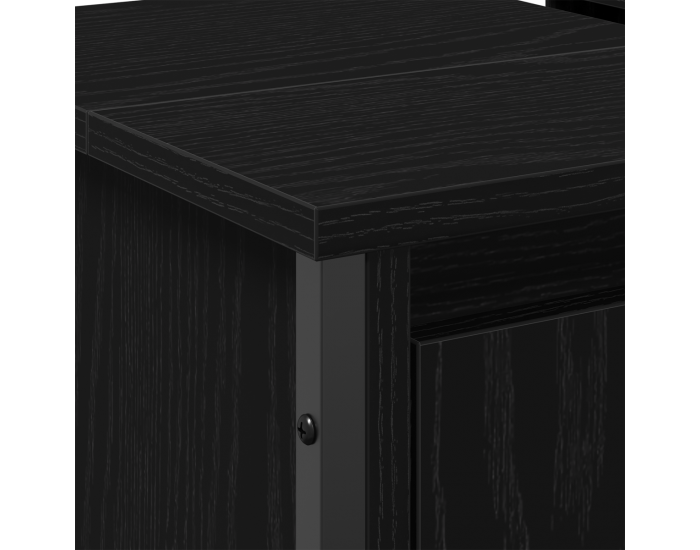 Sonata H Шкаф за мивка в баня Черен дъб 60x35x60 см Инжекционно дърво