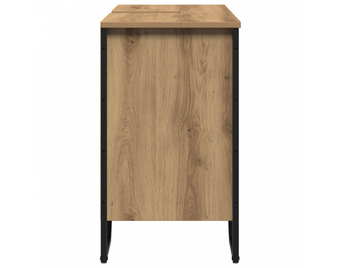 Sonata H Шкаф за мивка Масивен дъб 91x35x60 см Инженерна дървесина