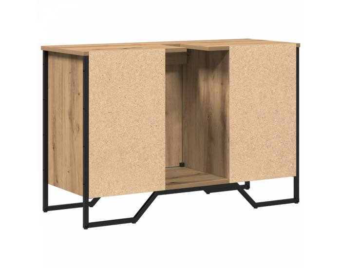 Sonata H Шкаф за мивка Масивен дъб 91x35x60 см Инженерна дървесина
