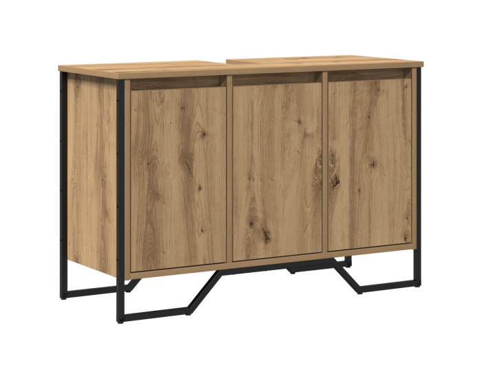 Sonata H Шкаф за мивка Масивен дъб 91x35x60 см Инженерна дървесина
