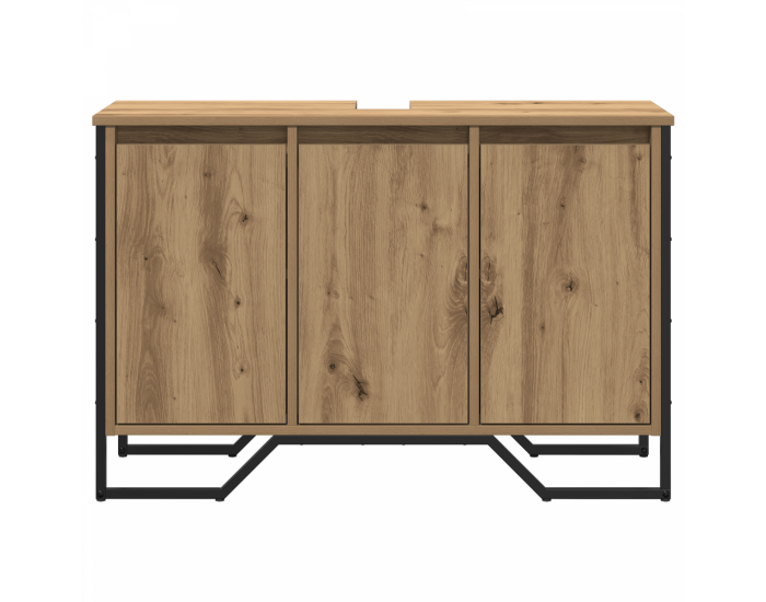 Sonata H Шкаф за мивка Масивен дъб 91x35x60 см Инженерна дървесина