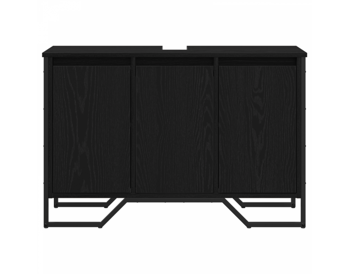 Sonata H Кабинет за мивка Черен дъб 91x35x60 см Инженерна дървесина