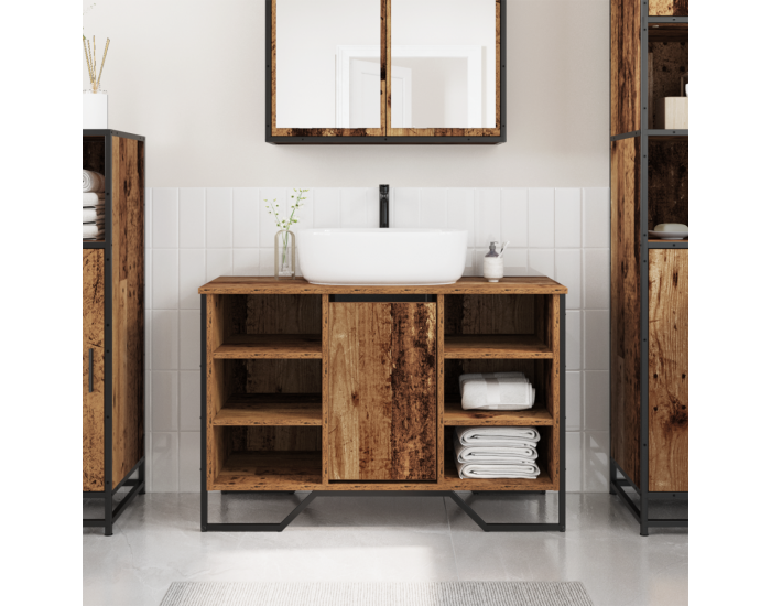 Sonata H Кабинет за мивка Старо дърво 91x35x60 см