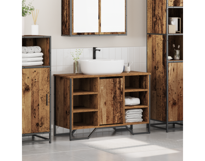 Sonata H Кабинет за мивка Старо дърво 91x35x60 см