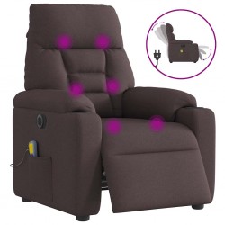 Sonata H Електрически масажен наклоняем стол, тъмнокафяв, текстил - Fotolii