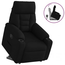 Sonata Fotoliu rabatabil cu ridicare pe verticală, negru, textil