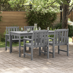 Градински столове Sonata H 4 бр Светлосиво 65.5x55.5x88 см HDPE - Scaune de grădină