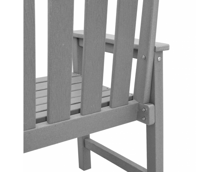 Градински столове Sonata H 4 бр Светлосиво 65.5x55.5x88 см HDPE