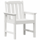 Градински трапезни столове Sonata H 6 бр Бял 65.5x55.5x88 см HDPE