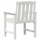 Градински трапезни столове Sonata H 6 бр Бял 65.5x55.5x88 см HDPE