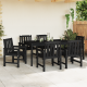 Градински столове Sonata H 6 бр Черен 65,5x55,5x88 см HDPE