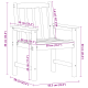 Градински столове Sonata H 6 бр светлосиво 65.5x55.5x88 см HDPE