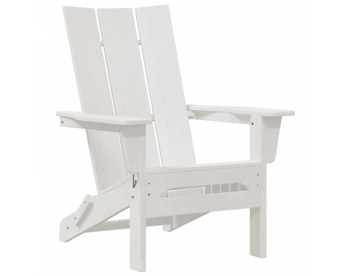 Сгъваеми столове Adirondack 2 бр Бял 74.5x80.5x90 см HDPE