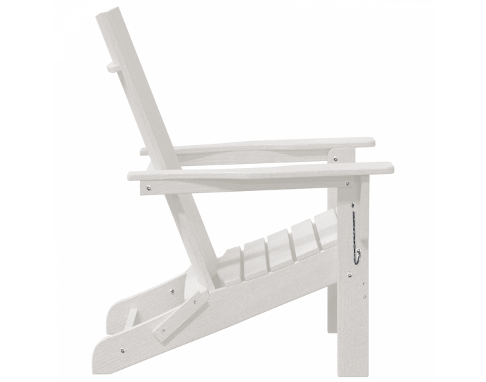 Сгъваеми столове Adirondack 2 бр Бял 74.5x80.5x90 см HDPE