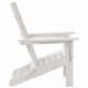 Сгъваеми столове Adirondack 2 бр Бял 74.5x80.5x90 см HDPE
