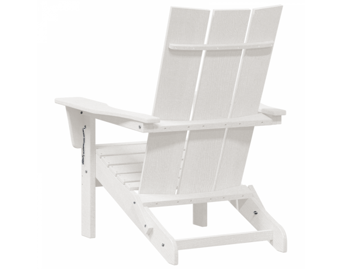 Сгъваеми столове Adirondack 2 бр Бял 74.5x80.5x90 см HDPE