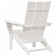 Сгъваеми столове Adirondack 2 бр Бял 74.5x80.5x90 см HDPE