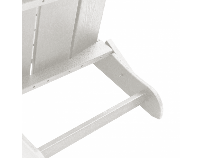 Сгъваеми столове Adirondack 2 бр Бял 74.5x80.5x90 см HDPE