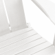 Сгъваеми столове Adirondack 2 бр Бял 74.5x80.5x90 см HDPE