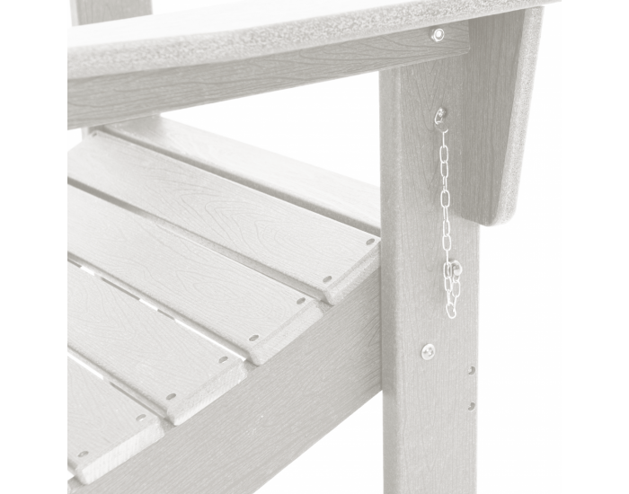 Сгъваеми столове Adirondack 2 бр Бял 74.5x80.5x90 см HDPE