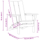 Сгъваеми столове Adirondack 2 бр Бял 74.5x80.5x90 см HDPE