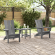 Сгъваеми столове Adirondack от Sonata H 2 броя светлосив 74.5x80.5x90 см HDPE