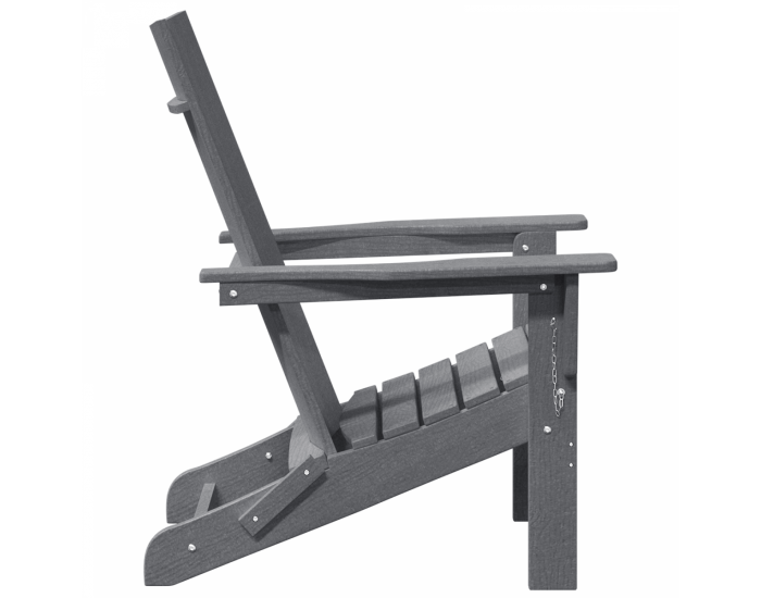 Сгъваеми столове Adirondack от Sonata H 2 броя светлосив 74.5x80.5x90 см HDPE