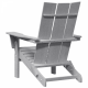 Сгъваеми столове Adirondack от Sonata H 2 броя светлосив 74.5x80.5x90 см HDPE