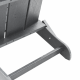 Сгъваеми столове Adirondack от Sonata H 2 броя светлосив 74.5x80.5x90 см HDPE