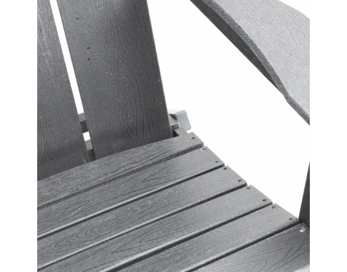 Сгъваеми столове Adirondack от Sonata H 2 броя светлосив 74.5x80.5x90 см HDPE
