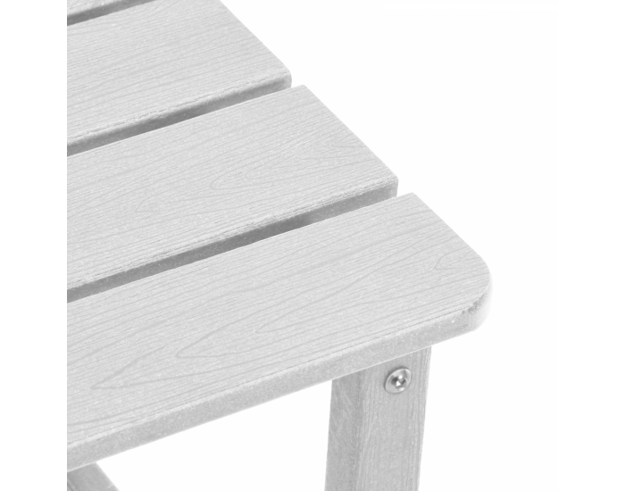 Sonata H комплект 3 части градински шезлонги Бял HDPE