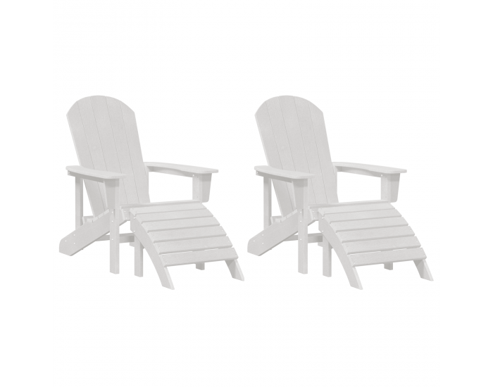 Sonata H Adirondack столове с подлакътници 2 бр. Бял HDPE