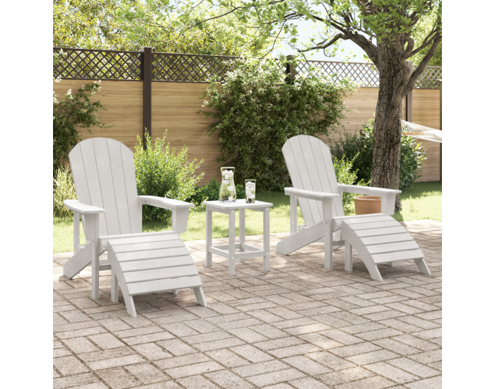 Sonata H Adirondack столове с подлакътници 2 бр. Бял HDPE
