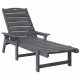 Sonata H Шезлонги 2 бр Светлосиво 162x53x98.5 см HDPE