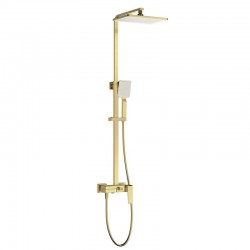 Тръбни окачвания » ICT 6891BRUSH GOLD - Sisteme de duș și panouri cu hidromasaj