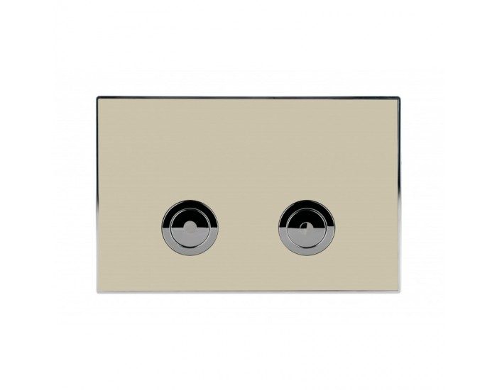 Двоен бутон ICC 097AG BEIGE - БЕЖОВ МАТ БУТОН