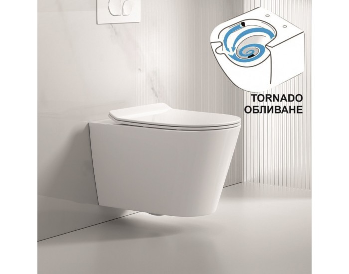 Стенна тоалетна чиния ICC 5237 TORNADO