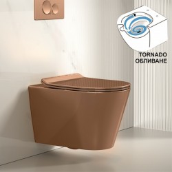 Конзолна тоалетна чиния 5237ROSE GOLD TORNADO - Vase WC monobloc, vase WC, bideuri și rezervoare