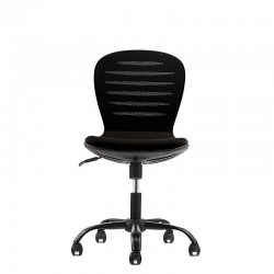 Детски стол RFG Flexy Black, дамаска и меш, черна седалка, черна облегалка - Scaune pentru copii
